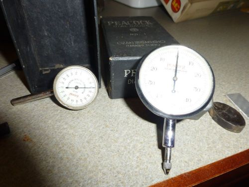 PEACOCK DIAL GAUGE (NO. 1, 0-50-0) + PEACOCK TEST INDICATOR OZAKAI JAPAN