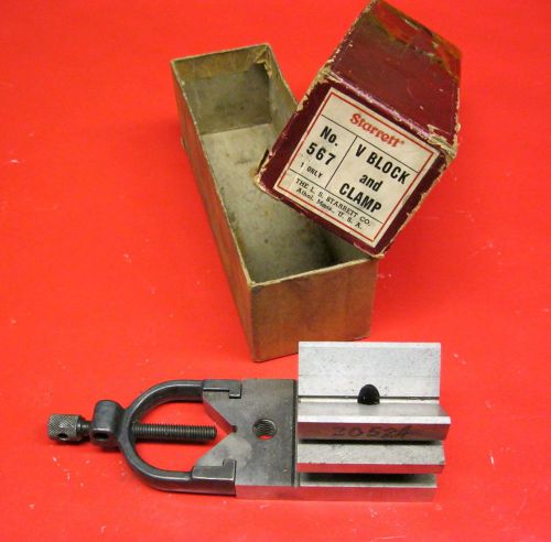 STARRETT NO.567 V BLOCK AND CLAMP WITH BOX