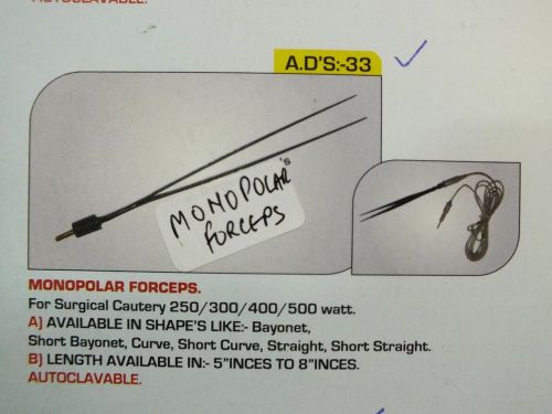 Monopolar forceps straight