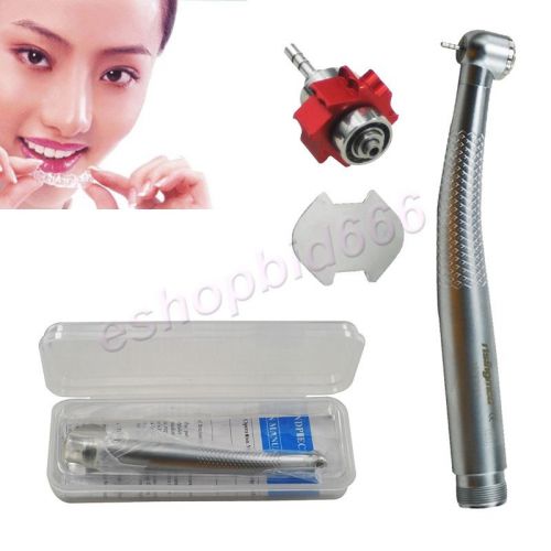 High Speed Handpiece Knurled Large Torque Push Button 3 Water Spray 2 Hole CE