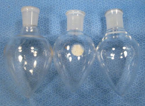 ASSORTED  50 ML  PEAR  SHAPED  FLASKS  ALL  14/20   X3        W