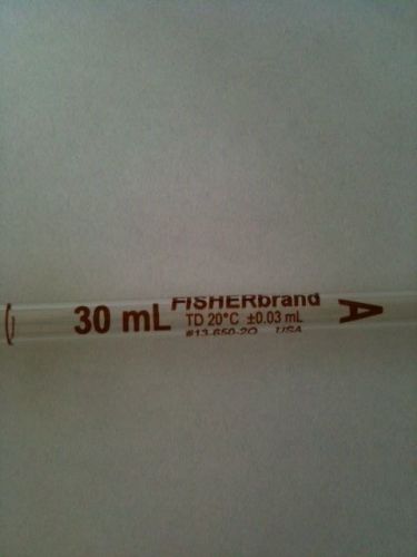 Fisherbrand Fisher brand Class A 30 mL Volumetric Glass Pipette