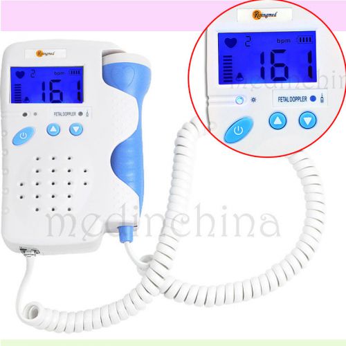 Fetal Doppler 3MHz Probe LCD Display Fetus Heart Monitor Home Care Fetal Care