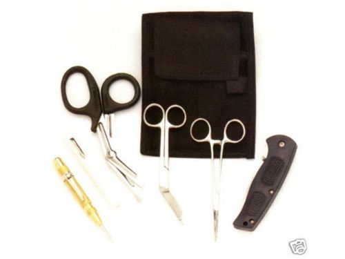 EMT EMS PARAMEDIC FIREFIGHTER SHEARS RESCUE KNIFE WINDOW PUNCH  LITE HOLSTER KIT