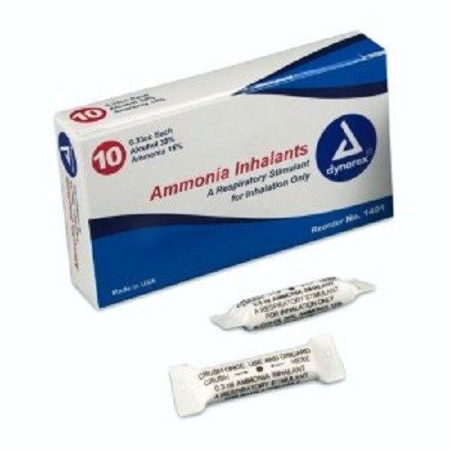 Dynarex Ammonia Inhalents, Smelling Salts, 10 Ct., MPN1401