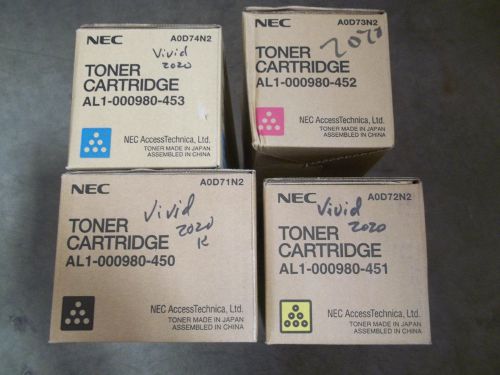 A0D71N2 A0D72N2 A0D73N2 A0D74N2 GENUINE NEC Vivid Office 2020 FULL SET Toners