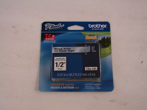 Brother P-Touch TZe-131 BLACK ON CLEAR Label Tape TZe131 / Ptouch TZ131 PT-1880