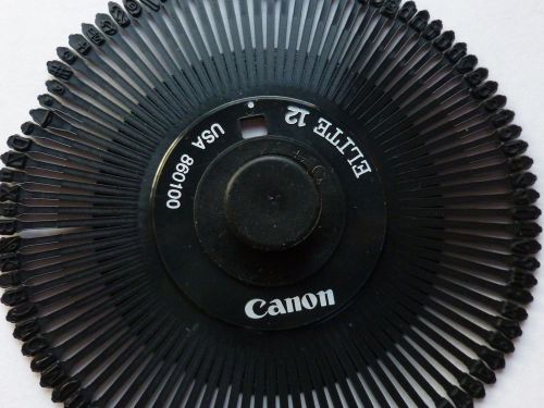 CANON ELITE 12 TYPEWRITER PRINTWHEEL