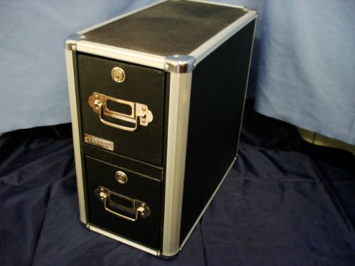 Vaultz locking cd file cabinet - 2-drawers - black vz01094: 1/2 loaded for sale