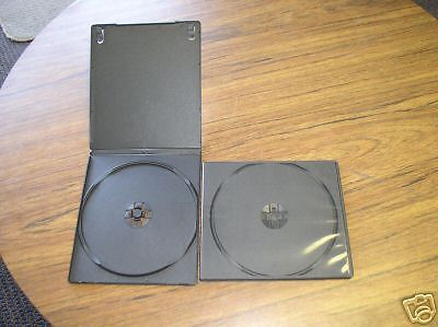 100 new single slim poly cd/dvd cases with sleeve, black psc8ca for sale