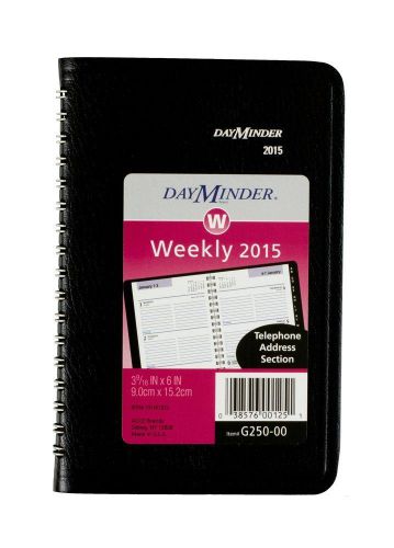 Weekly Pocket Appointment Book 2015, 3.75 x 6 Inch Page Size, Black