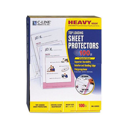 C-Line Products C-Line Heavyweight Polypropylene Sheet Protector Clear 11x8 1/2