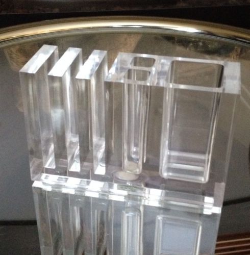 Guzzini Italy Clear Lucite Pen Desk Organizer