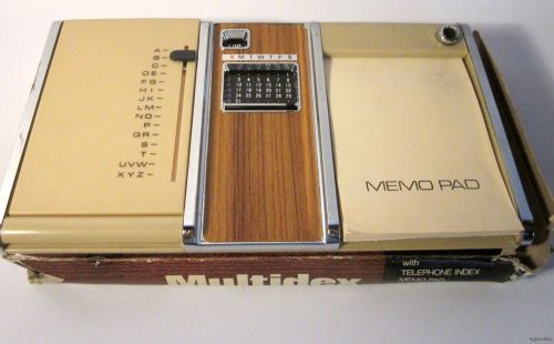 Multidex telephone index perpetul calendar memo pad never used for sale