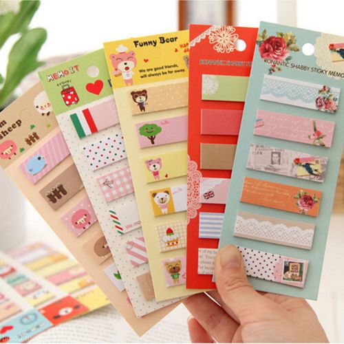 Child Kid Stationery Gift Sticker Post- It Bookmark Marker Memo Sticky Notes Hot