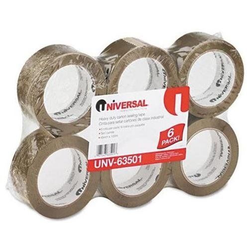 Universal Office Products 63501 Box Sealing Tape, 2&#034; X 110 Yards, 3&#034; Core, Tan,