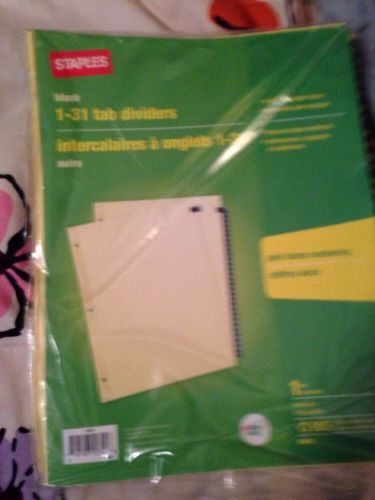 Staples 1-31 Tab Dividers