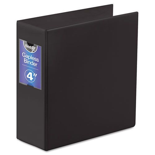 Gapless Loop Ring Binder, 11 x 8-1/2, 4&#034; Capacity, Black