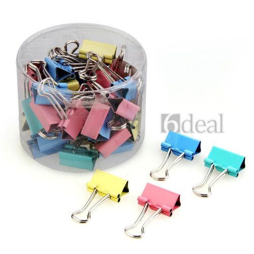 40pcs 19mm Colored Binder Clips Home Office School Teacher