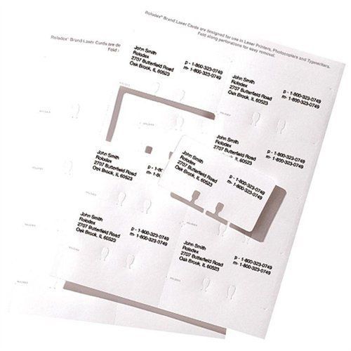 Rolodex Laser/inkjet Rotary File Card - 240 Address Card - White (67620)