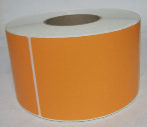 Data label inc 4&#034; x 6&#034; thermal orange label 640-ttt-4-6p-or lot of 1000 nnb for sale