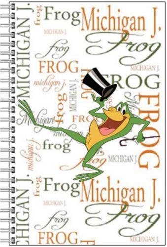 MICHIGAN J. FROG NOTEBOOK. NAME LOGO. AUTOGRAPH BOOK. PHONE BOOK. FREE SHIPPING.