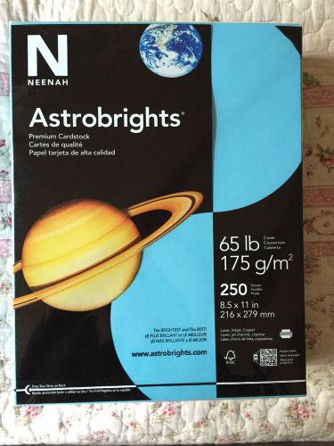 Astrobrights Premium Card Stock, 8-1/2 X 11 Inc, 65 Pound, Lunar Blue, 250 Sheet