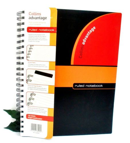 COLLINS ADVANTAGE Book 6428AD Wirobound Polypropylene CoverA4 Feint Ruled