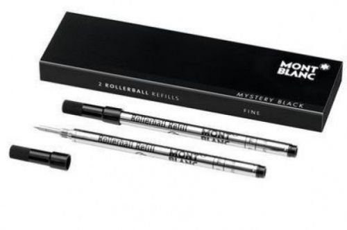 2 Montblanc Rollerball Refills, Black, Fine, 107881--(15160)