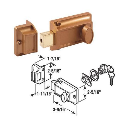 Prime line prod. u 9956 night lock with locking cylinder-single rim deadlock for sale