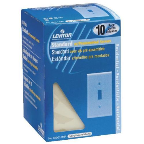 Leviton M25-86001-IMP 10-Pack Switch Wall Plate-10PK IV 1TGL SWITCHPLATE