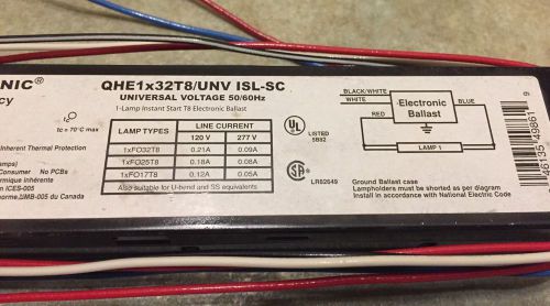 2 BRAND NEW SYLVANIA QHE 1X32T8/UNV ISL-SC INSTANT ELECTRONIC BALLAST 49861