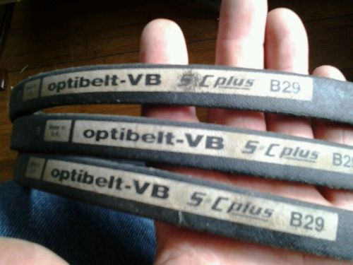 3 lot optibelt vb sc plus 1/2 inch vbelt b29