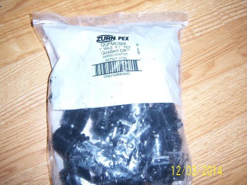 25 NEW ZURN PEX QICKSERT CR QQPMC55X 1&#034; MALE X 1&#034; PEX BARBED ADAPTER *