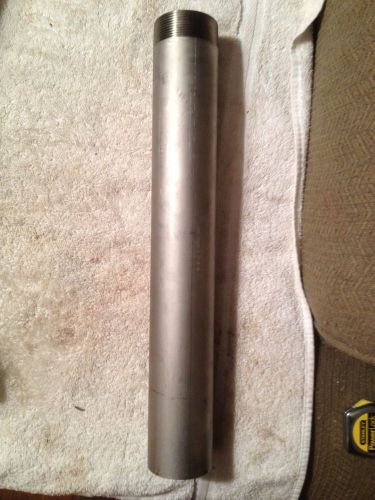 Titanium Pipe Nipple, New, 2&#034; x 16&#034; SCH-40 Threaded One End