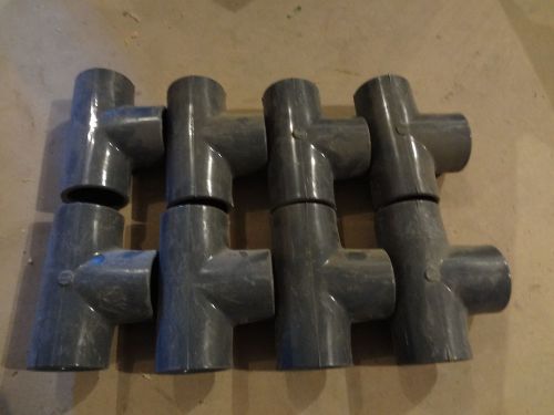 LOT OF (8) SPEARS 1-1/2&#034;  TEE  FITTINGS SCH 80 PVC SLIP 801-015