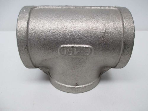 NEW 2-1/2IN THREADED TEE PIPE FITTING STAINLESS D361969