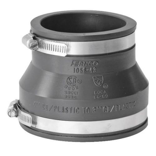 Fernco P1056-43 Reducing Flexible Coupling-4X3 FLEXIBLE COUPLING