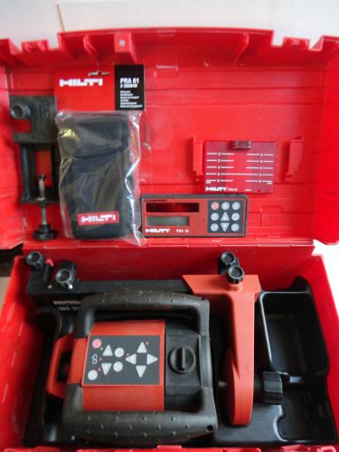 VERY NICE CONDITION HILTI PR 25IF ROTARY LASER IN CASE INTERIOR EXTERIOR PRA 25