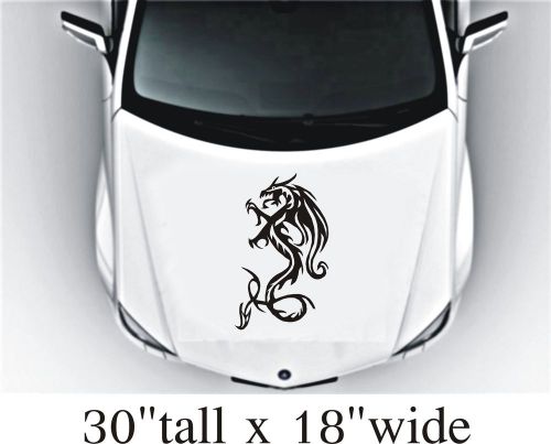 2X Dragon  Silhouette Hood Vinyl Decal Art Sticker Graphics Fit Car Truck-1900