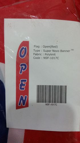 OPEN Feather Flag  Red/BLUE 12&#039; tall