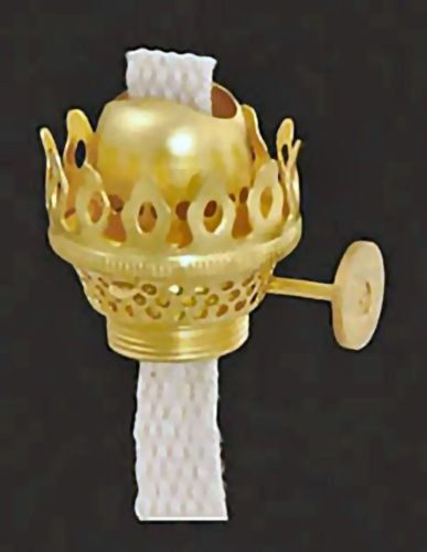 Brand New Solid Brass ACORN BURNER with Cotton Wick * 8382-1