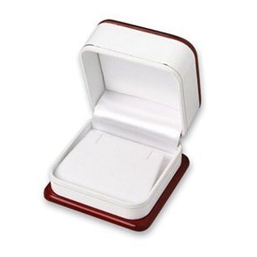 6 premium rosewood veneer &amp; white large earring or pendant gift boxes for sale
