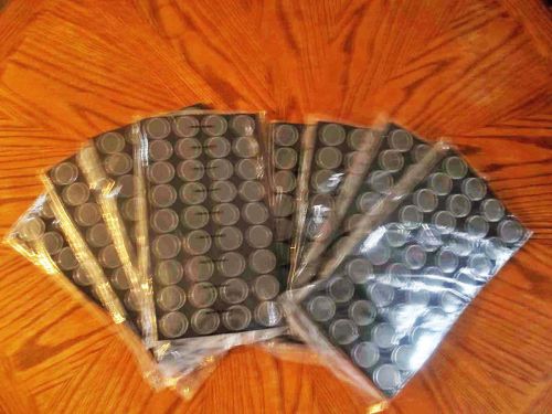 8 x new 36 clear gem jars with black foam in gemstone storage display tray liner for sale