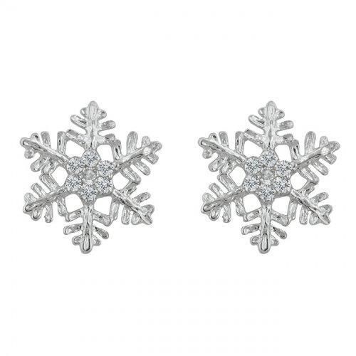 Snowflake Stud Earrings Icon Bijoux