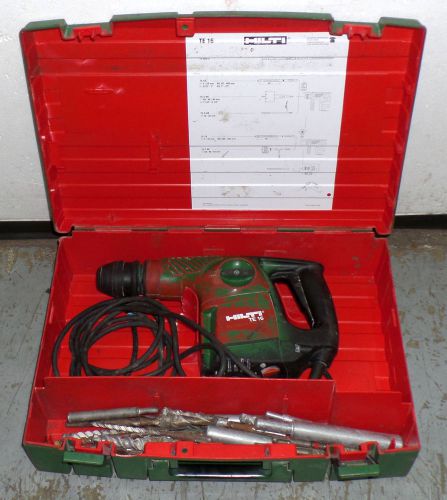 Hilti te-16 electric rotary hammer drill with 19 bits and attachments for sale