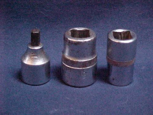 DOWIDAT 1/2&#034; DRIVE CHROME VANADIUM SOCKETS mm ( 3 )