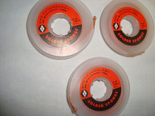 SPC TECH DESOLDERING BRAID / WICK, THREE  5 FT SPOOL