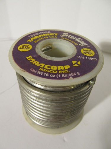 STERLING LEAD FREE WIRE SOLDER 1/8&#034; diam. 16oz.