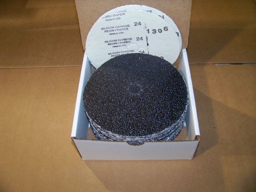 24  GRIT  USA  MADE  7-7/8  S/C  FLOOR  EDGER  SANDING  DISC  BOX  OF  50